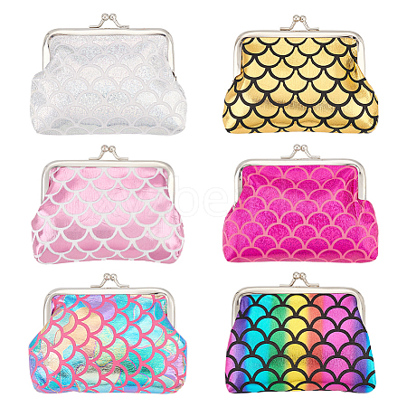 6Pcs 6 Style PVC Wallets for Women AJEW-FG0003-12-1