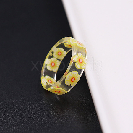 Transparent Resin Finger Rings WGC4E19-04-1