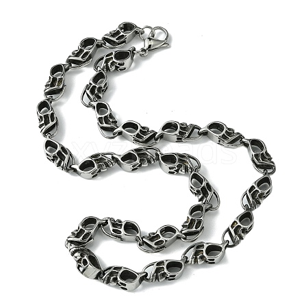 304 Stainless Steel Necklaces NJEW-C050-02AS-1