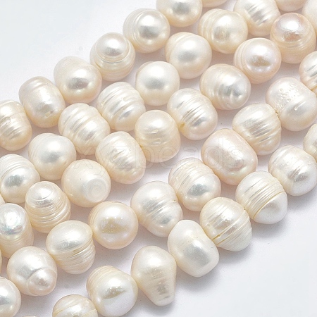 Natural Cultured Freshwater Pearl Beads Strands PEAR-K003-09A-01-1