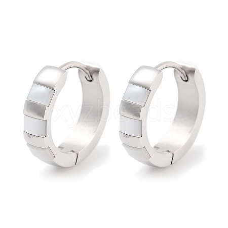 304 Stainless Steel Hoop Earrings EJEW-C096-28A-P-1