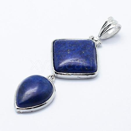 Natural Lapis Lazuli Big Pendants G-L468-08-1