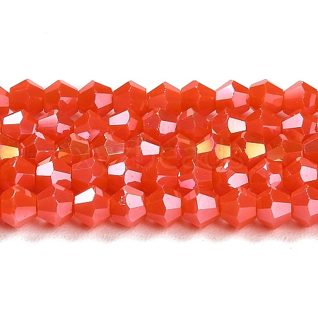 Opaque Solid Color Electroplate Glass Beads Strands X1-GLAA-F029-P4mm-A03-1