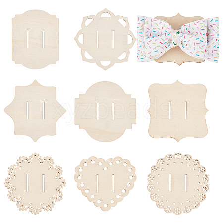 Wood Hair Clip Display Cards ODIS-BC0001-19A-1