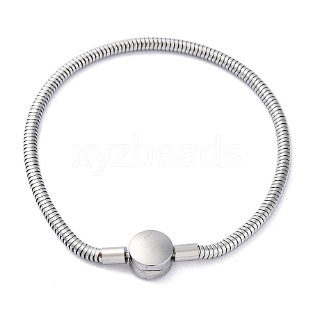 304 Stainless Steel Snake Chain Bracelets for Women BJEW-R010-01P-02-1