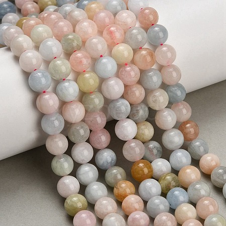Natural Morganite Beads Strands GG-G476-8mm-01-1