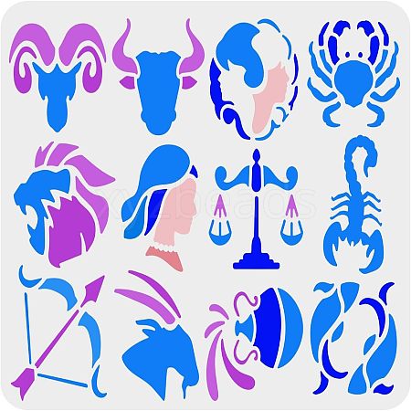 Plastic Reusable Drawing Painting Stencils Templates DIY-WH0202-306-1