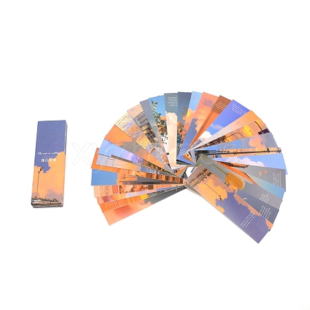 Rectangle Sky Series Paper Bookmarks AJEW-WH0258-002-1