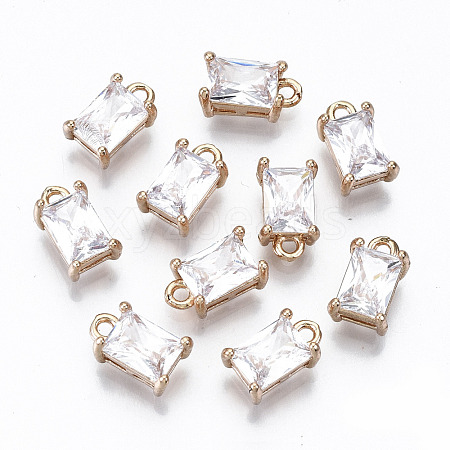 Brass Glass Rhinestone Pendants GLAA-S179-21I-RS-1