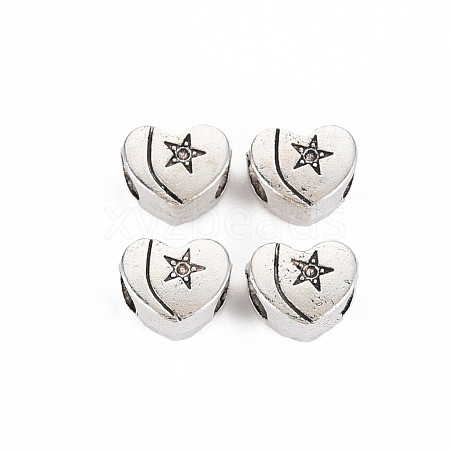 Tibetan Style Alloy European Beads TIBEB-N007-017-1