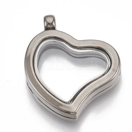 Alloy Magnetic Locket Pendants PALLOY-T052-13B-1