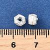 Brass Micro Pave Clear Cubic Beads KK-B135-06S-2