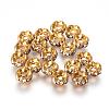 Brass Rhinestone Spacer Beads RB-A014-L8mm-01C-1