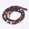 Natural Striped Agate/Banded Agate Beads Strands G-P364-04-6mm-2