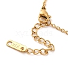 Flower PVD Vacuum Plating 304 Stainless Steel Pendant Necklaces NJEW-G125-09-4