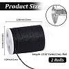 2 Rolls Round Waxed Polyester Cord YC-PA0001-01C-2