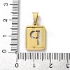 304 Stainless Steel Alphabet Pendants STAS-S152-01G-P-3
