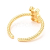 Brass Enamel Cuff Ring RJEW-F118-21-G-4