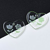 Transparent Resin Pendants RESI-N030-001A-4