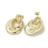 Brass Dangle Stud Earrings EJEW-H308-02G-2