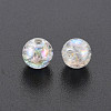 Transparent Crackle Acrylic Beads MACR-S373-66-L06-3