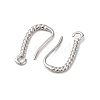 Brass Clear Cubic Zirconia Earring Hooks KK-L242-26P-2