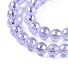 Electroplate Transparent Glass Beads Strands GLAA-T032-T4mm-AB01-4