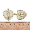 Brass Micro Pave Cubic Zirconia Pendants KK-Q006-22G-01-3