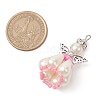 Pearlized Glass Pearl Beads  Pendants PALLOY-MZ00487-05-2