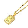 304 Stainless Steel Cubic Zirconia Pendant Necklaces NJEW-Q347-01C-1