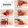 Beadthoven 30 Sets 6 Colors Handbags Shape Polka Dot Pattern Paper Candy Gift Fold Bags ABAG-BT0001-02-4