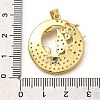 Rack Plating Brass Micro Pave Cubic Zirconia Pendants KK-L226-050G-03-3