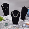 Velvet with Paperboard Necklace Bust Display Stands NDIS-WH0017-05A-5