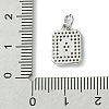 Rack Plating Brass Micro Pave Clear Cubic Zirconia Charms KK-G501-01Q-P-3