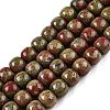 Natural Unakite Beads Strands G-T138-142-4