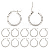 40Pcs 304 Stainless Steel Hoop Earrings for Women EJEW-ME0001-11-1