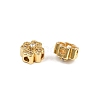 Rack Plating Brass Micro Pave Cubic Zirconia Beads ZIRC-A006-04G-02-3