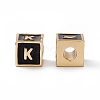 Rack Plating Brass Enamel Beads KK-B060-04G-01K-1