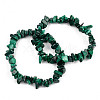 Unisex Chip Natural Malachite Beaded Stretch Bracelets BJEW-S143-34-7