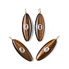 Natural Tiger Eye Pendants G-D357-01C-1