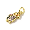Real 18K Gold Plated Brass Pave Colorful Cubic Zirconia Pendants KK-M283-06H-02-2