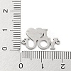304 Stainless Steel Connector Charms STAS-P332-10P-3