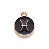 Alloy Enamel Pendants X-ENAM-S124-01B-08H-2
