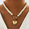 Imitation Pearl Beaded Pendant Necklaces WGB7F3C-12-1