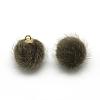 Faux Mink Fur Covered Charms WOVE-S084-36E-1