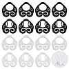 16Pcs 4 Styles Plastic Buckles FIND-WR0012-74-1