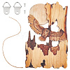 Wood Animal Hanging Ornaments HJEW-WH0053-08D-1