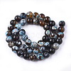 Natural Fire Crackle Agate Beads Strands G-S346-8mm-03-2