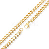 Men's 201 Stainless Steel Cuban Link Chain Necklace NJEW-N050-A06-5-45G-2