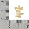 Brass Crystal Rhinestone Letter Links Connector Charms KK-S395-06G-F-3